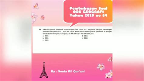 Apakah lebih banyak dibandingkan dengan tahun 2019? Pembahasan Soal OSK geo th 2020 no 84 Menghitung pd th ...