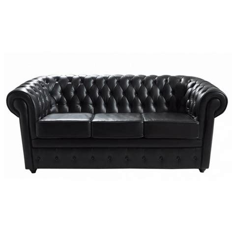Wenn man bedenkt, dass das sofa der mittelpunkt eines jeden wohnbereichs ist, dann sollte man ein exemplar wählen, das den charme eines ganzen. Gestepptes 3-Sitzer-Sofa aus Leder, schwarz Chesterfield ...