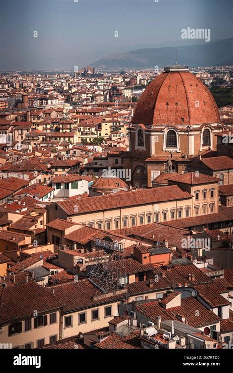 Aerial View Of Cappelle Medicee Dome Of Medici Chapel And Terracotta