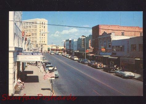 Sarasota Florida Downtown Street Scene 1950s Cars Vintage Postcard