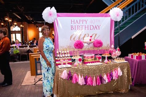 It got me thinking about different 40 th birthday party ideas for men. Kara's Party Ideas » Glamorous Pink + Gold 40th Birthday ...