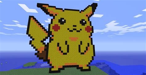 Pikachu Pixel Art Minecraft Pixel Art Building Ideas