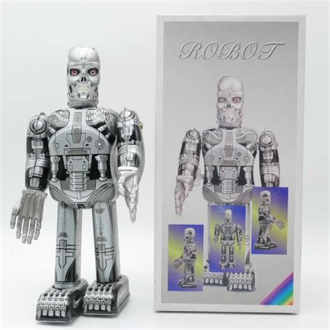 Robot Robot Métal Vintage Terminator Type In Box Scylling