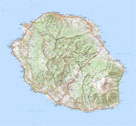 Carte De La Réunion ≡ Voyage Carte Plan