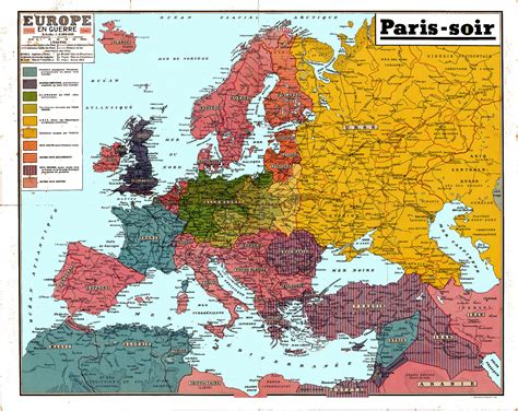 Map Of Europe 1940 Topographic Map Of Usa With States