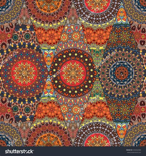 Maybe you would like to learn more about one of these? Colorful Vintage Seamless Pattern With Floral And Mandala ...