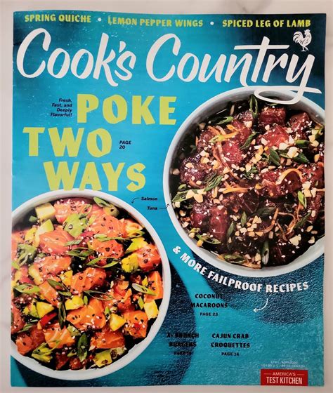 Cooks Country Magazine Aprilmay 2022 Poke Two Ways Burgers Wings