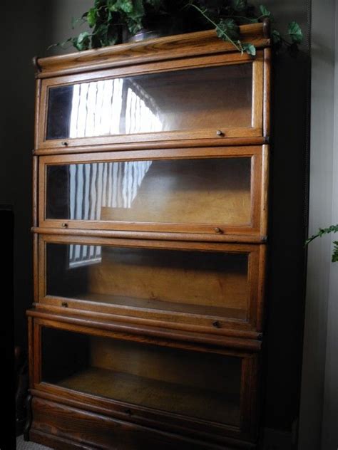 2 Oak Antique Lawyer Glass Front Bookcase 500 Each The Pair 800