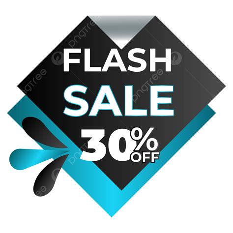 30 Off Sale Vector Png Images Creative Flash Sale 30 Off Tag Stricker