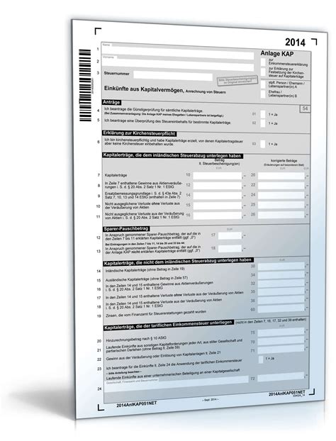 Official esta application website, u.s. Anlage KAP 2014 | Formular zum Download