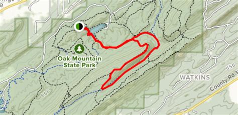 Oak Mountain State Park Trail Map Printable Map