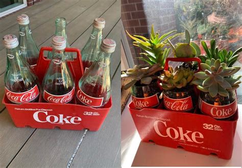 In The Theme Of Gardening Week I Converted My Vintage Coke Bottles Into