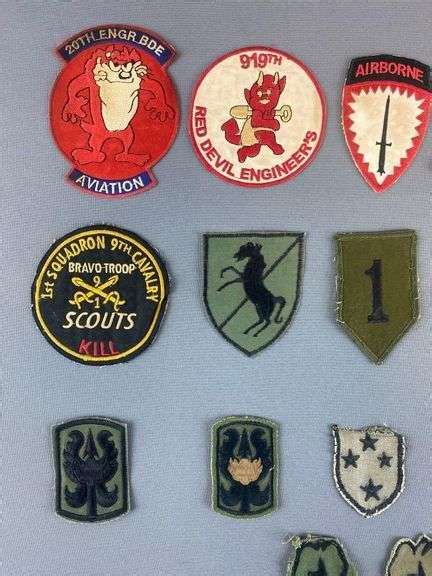 Group Of 18 Vietnam War Patches Matthew Bullock Auctioneers