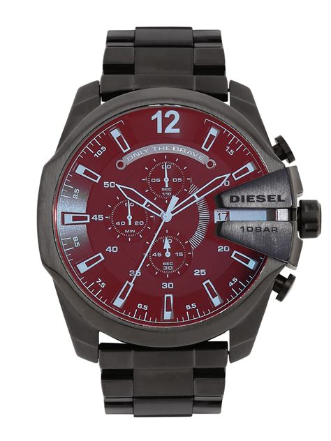 Diesel Men Black Chronograph Watch Dz4318 Price History