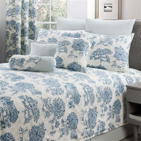 Blue And Ivory Toile Bedding Comforter Set And Add Ons French Country Farm
