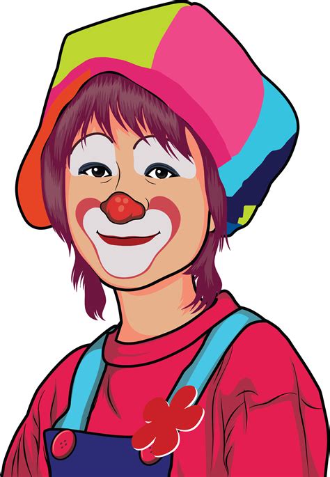 female clown cartoon