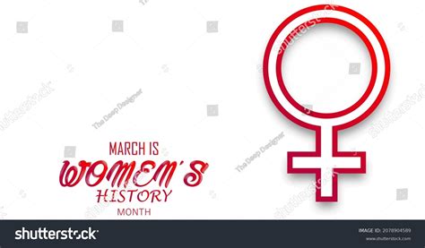 March Women History Month Vector Illustration Stock Vector Royalty