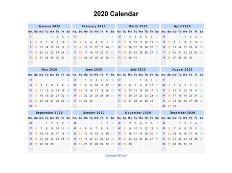 Printable Calendar 2020 Landscape Get Free Printable Calendar 2020 2021