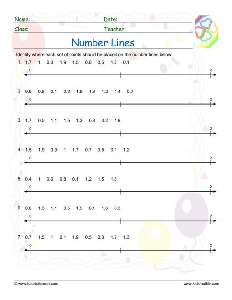 Number Line Worksheets Pdf Printable Math Zone For Kids
