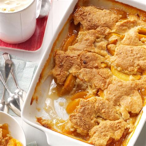 Instant yeast, oil, eggs, sugar, milk, butter, flour, hot water and 1 more. Iva's Peach Cobbler Recipe | Taste of Home