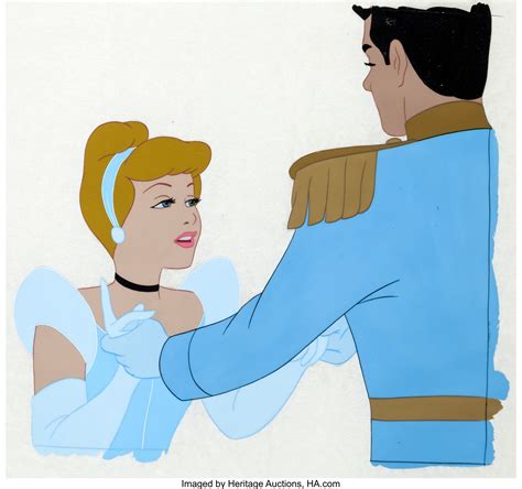 Cinderella Key Dance Scene Production Cel Walt Disney 1950 Lot