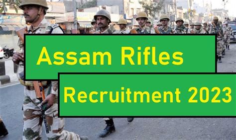 Assam Rifles Recruitment Technical And Tradesman Posts