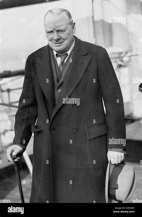 Winston Churchill As First Lord Of The Admiralty 1939 Black And White