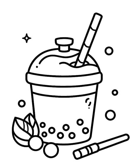 Boba Tea Image Coloring Page Download Print Or Color Online For Free