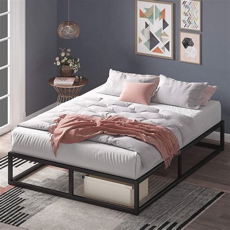 Zinus Joseph 25cm Modern Platforma Queen Bed Frame With Mattress