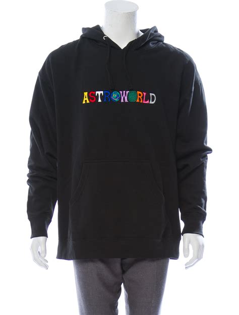 Travis Scott 2018 Astroworld Embroidered Hoodie Black Sweatshirts
