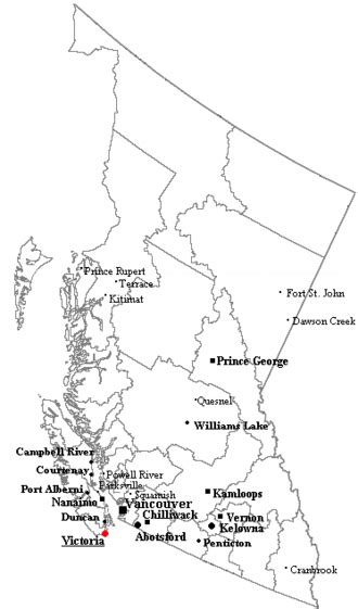 List Of Cities In British Columbia Wikipedia