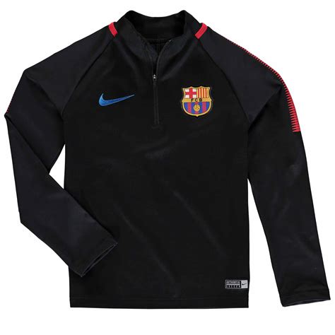 Nike Barcelona Youth Black Squad Drill Top Quarter Zip Pullover