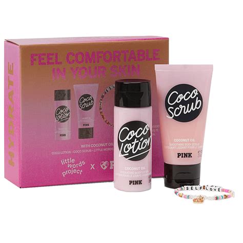Pink Coco Body Care Box With Bracelet Tset Mini Coco Lotion 30