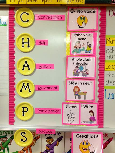 My Display Of Champs Champs Classroom Management Teaching Classroom