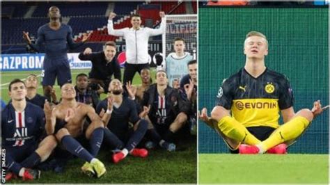 And the entire psg team mocked haaland with a team photo at the end of the match. Kylian Mbappe and PSG mimic Erling Braut Haaland's celebration after beating Dortmund - BBC Sport