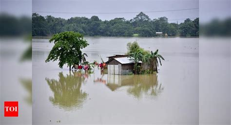 Assam Floods Claim 4 More Lives Over A Million Affected Guwahati News Times Of India