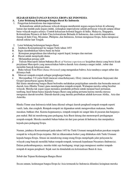 Contoh kertas soalan kemahiran hidup ert tingkatan dua. Penyebab Bangsa Barat Datang Ke Indonesia - Berbagai Sebab