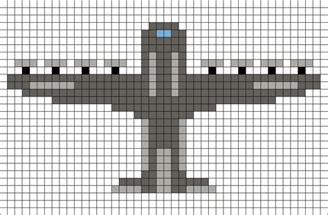 Airplane Hercules Aircraft Pixel Art Brik