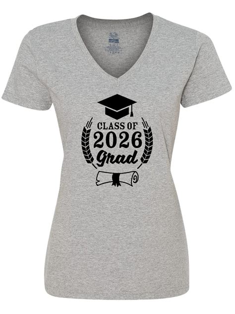 Inktastic Class Of 2026 Grad With Diploma And Graduation Cap Womens V