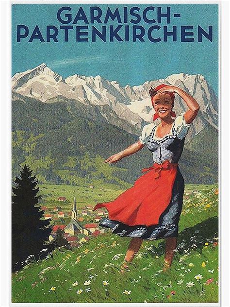 Garmisch Partenkirchen Vintage Tourist Poster Poster By Edsimoneit Redbubble In