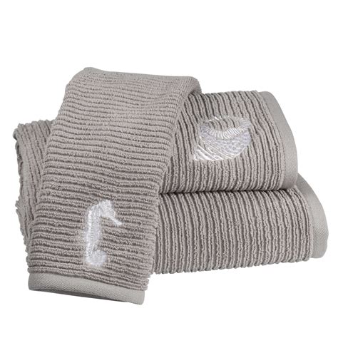 Coasting Living Sea Life Hand Towel In Grey Towel Towel Collection