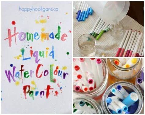 Diy Liquid Watercolor Paint Recipe Craft Kids Upcycled Summer