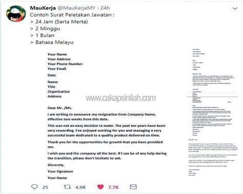 Bagaimana cara resign dari perusahaan yang baik dan benar? Contoh Surat: Contoh Surat Berhenti Kerja Simple