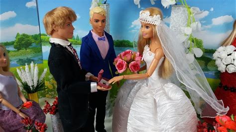 barbie ken get married wedding day wedding dress for barbie doll doll stories youtube