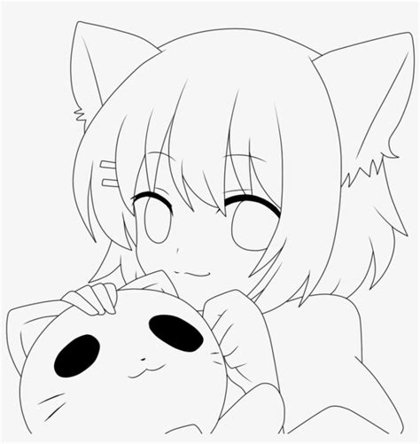Lips are often simplified down to a line, but some styles or characters are drawing is complicated but it's only the first step in learning. Maid Drawing Neko - Anime Drawings No Color - 894x894 PNG Download - PNGkit