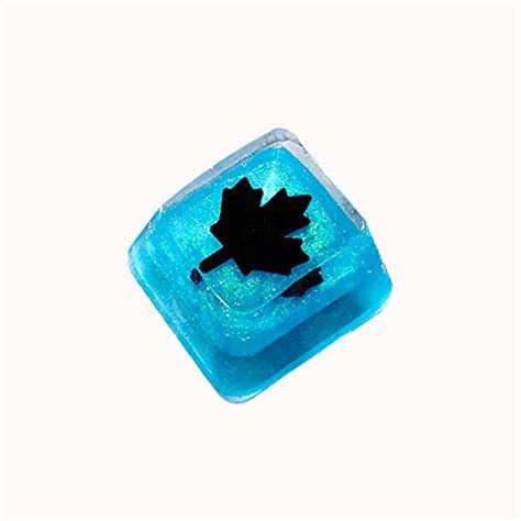 Handmade Resin Keycap Oem R4 Blue Resin Key Cap Rainbow 6 Black Ice