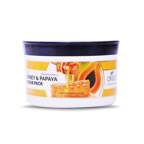 oxyglow herbals honey and papaya enzymes scrub pack 500gram cream at rs 485 piece in faridabad