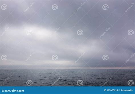 Misty Foggy Ocean Landscape Stock Photo Image Of Marine Oceanside