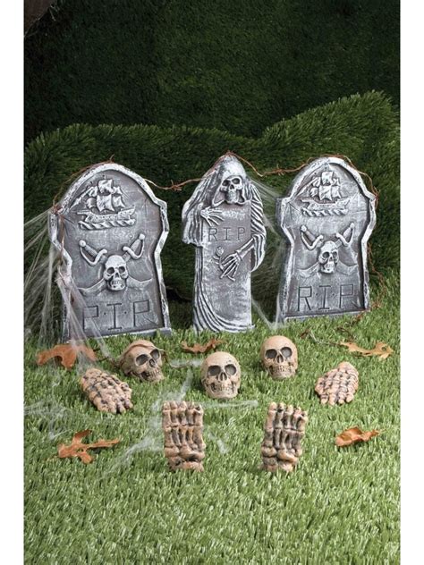 Some cemeteries may have maps that identify individual lots or even individual graves. 12pc Cemetery Kit (With images) | Halloween outdoor ...