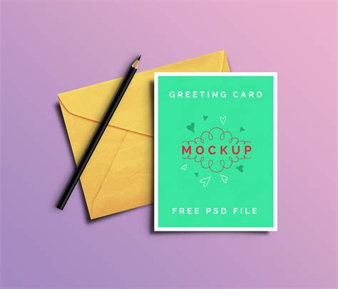 Free greetings for the planet ®. Greeting Card PSD Mockups - GraphicsFuel